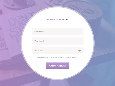 Sign Up Form UI - DailyUI #001