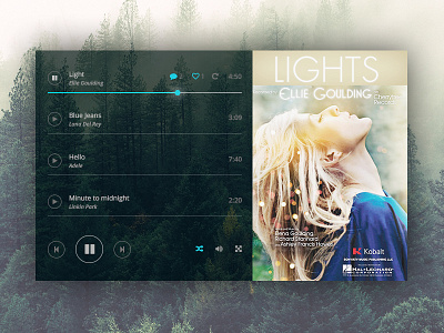 Music Player - DailyUI #009 daily design light music player single song sound ui ux