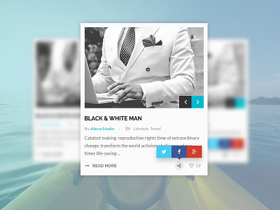 Social Share - DailyUI #010 black blog daily gradient modal share social ui white