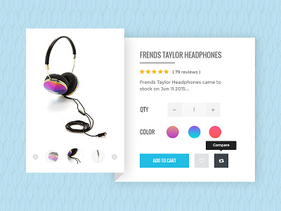 E-Commerce Shop - DailyUI #012 daily design e commerce gradient headphone item shop single ui