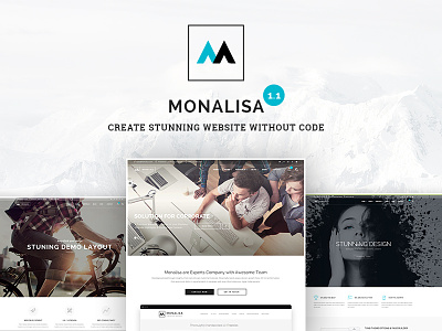 Monalisa Theme - Release New Version 1.1 alena is less minimal monitor more studio themeforest web design wordpress
