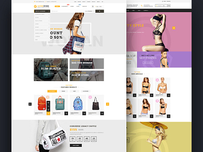 Cover Store - Premium Template Website for Shop bag cover fashion girl lingerie market online sexy shop store template theme