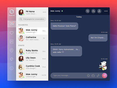 BeeLine Message - UI concept bee chat line message messenger