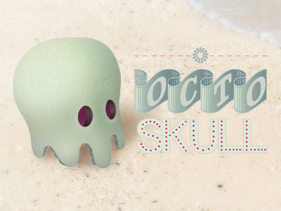 Octo beach blue octopus pink skull summer sun