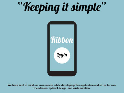 UX/UI project "Ribbon" app mobile simple uxui