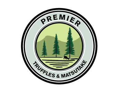 Premier Update branding design dog douglas fir logo matsutake oregon pine tree truffles woods