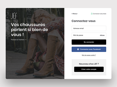 JEF Chaussures - Login redesign