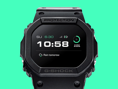 G-SHOCK - Smartwatch concept animated animation app brand design device g-shock interface invisionapp invisionstudio os smartwatch ui ux watch watch os