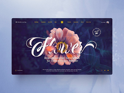 Flower UI page flower landing page page ui ux web website