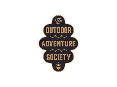 The Outdoor Adventure Society adventure enamel pin outdoor vector