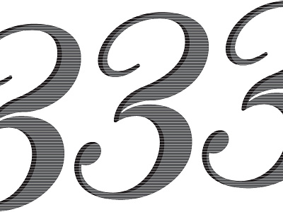 The Number 3 hand lettering lettering three typography