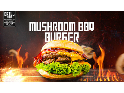 GRILL MARK | Post burger design food graphic design restaurant social media