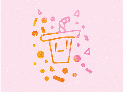 Sippy Soda cute doodles flat illustration pink society6 texture