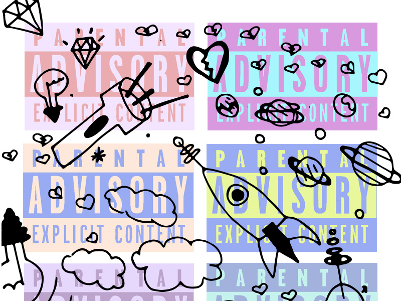 Parental Advisory designs themes templates and downloadable graphic