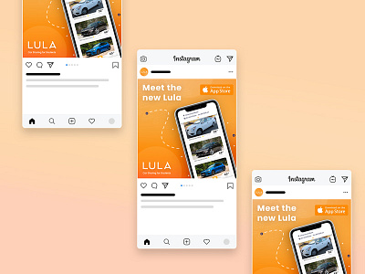 Lula - Instagram Ad plus mock up app ad branding car rentals instagram instagram ad start up