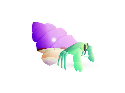 "Dessert" Hermit Crab 2d art camel color crab design dessert drawing game graphic graphic design illustration