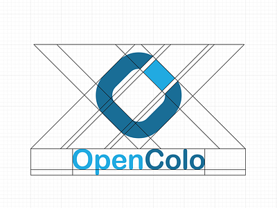 OpenColo Wireframe Structure Logo Mark branding digital design flat design graphic design iconography jerseymade logo ognen trpeski technology trpeski design trpeskidesign