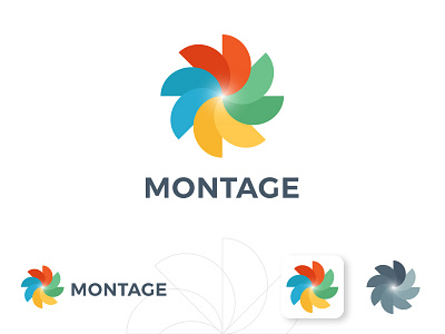 Montage Logo Mark Concept brand logo colorful logo design logo mark modern logo montage ognen trpeski spiral trpeski design visual digital design webcollage