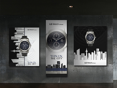 LG Watch Urbane - Campaign AD brand campaign branding digital watch graphic design lg watch urbane ognen trpeski posters technology and design turn on the city