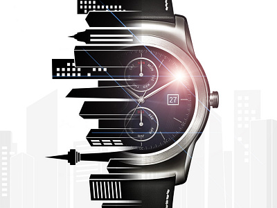 LG Watch Urbane - Infusion Visual brand campaign branding digital watch graphic design lg watch urbane ognen trpeski posters technology and design turn on the city