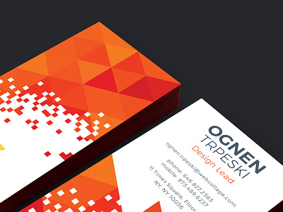 Webcollage Corporate Business Cards abstract business cards geometry graphic design name tags negative space ognen trpeski squares symmetry triangles trpeski design web collage