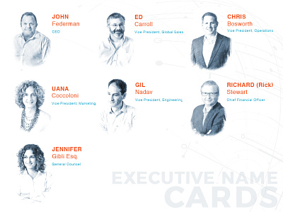 Executives Name Cards