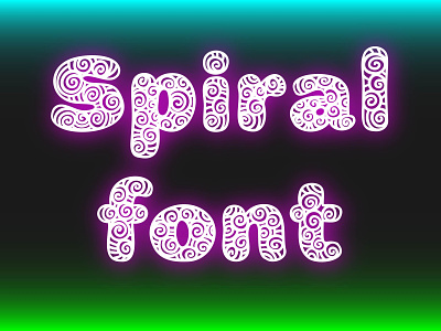 Spiral font artistic