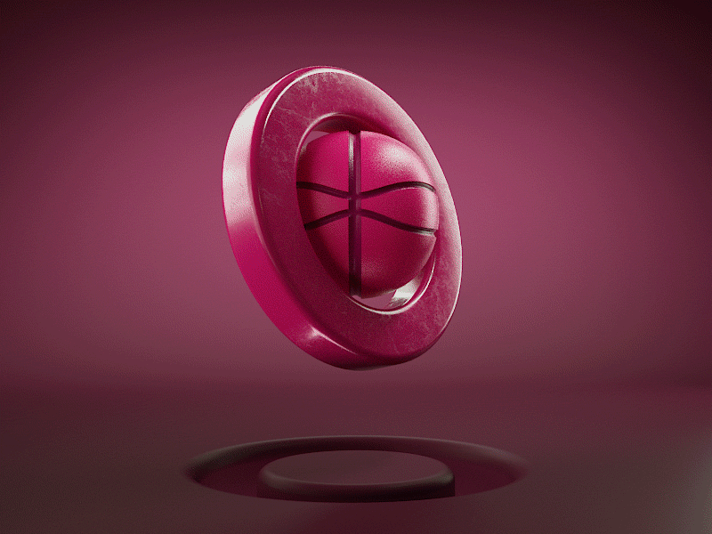 Hello Dribbble! 3d abstract c4d debut minimal motiondesign octane pink