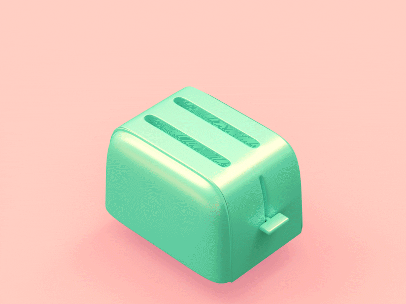 Hot Mixtape 3d abstract animation c4d casette minimal motiondesign octane pink render set toaster