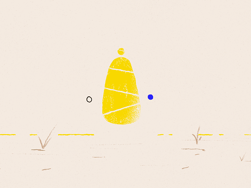 Quick Run 2d after affects animation brush flat illustration loop motion textures yellow