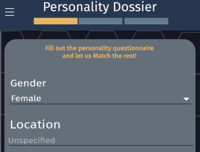 Shadowmatch- personality dossier