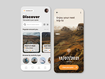 Travel App concept design