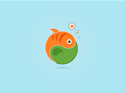 Sushi avocado fish food icon illustration logo salmon sushi wasabi