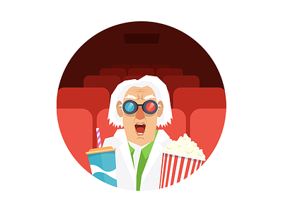 Back to the future Illustration app back to the future design flat illustration iphone kickpush movie sketch ui ux