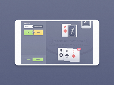 Responsive web game - Blackjack gambling