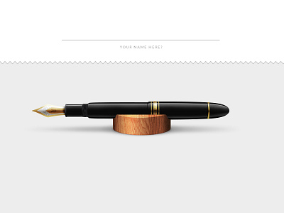 Montblanc fountain pen black clean detailed details engraving fountain gold icon illustration irl montblanc paper pen real shiny silver wood writing