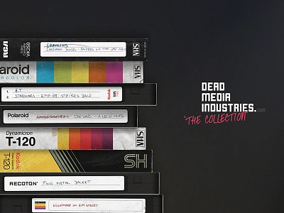 'The Collection' - A nostalgic poster cassette collection dead media kodak movies nerdy polaroid poster retro sony tapes vhs