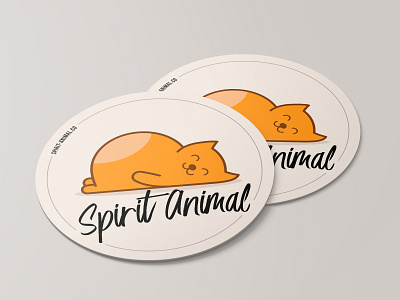 Personal logo cat chill citty coaster logo relaxing sleeping