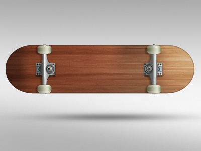 Board icon photoshop shading shadows skate skateboard wheels wood