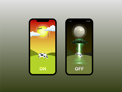 On/Off Screen - DailyUI app design graphic design ux vector
