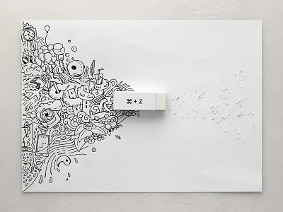 Erase and Rewind. artwork concept illustration photography
