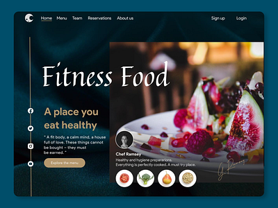 Fitness Food Landing page fitness fitness food food landing page ui website