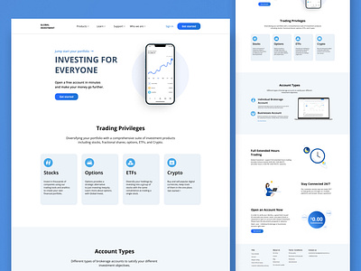 Investing service concept