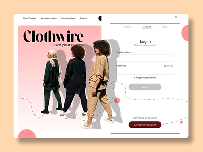 Clothwire - website for clothing clothewire clothing design fashion style webdesign