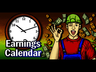 Earnings Calendar app branding design graphic design illustration logo