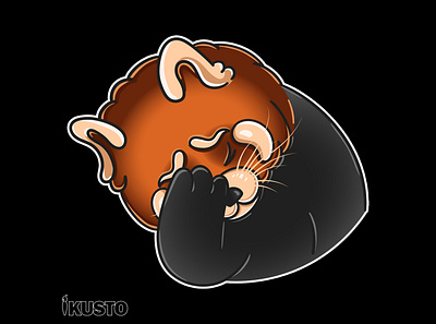 Vector sticker red panda facepalm adobe portfolio adobeillustrator art artist artwork design drawing graphic design icon illustration minimal painting picture sticker typography vector