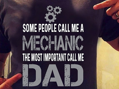 Mechanic Dad T-shirt Design