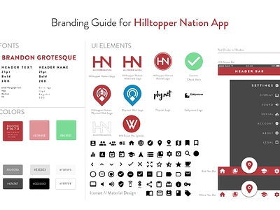 Branding Guide – Hilltopper Nation App [prototype] app bowling green brand branding guide guidelines hilltopper kentucky ky ui wku