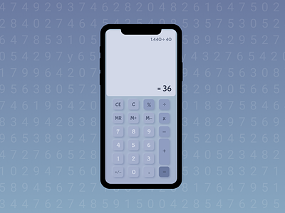 #DailyUI 004 Calculator app