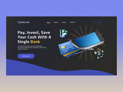 Hollow Banking Website design ui ux